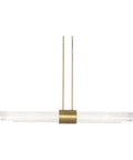 Super Sleek Linear Led Pendant Light Featuring Contemporary Ceiling Fixtures With Tight Profiles And Warm Aged Brass Finishes That Truly Hits Different On Kitchen Islands Or Main Dining Tables. Linear LED pendant showcasing sleek design and brass finish.