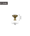Vintage Antique Bronze Cabinet Handles And Drawer Pulls For Kitchen Cupboards product Z-2646 dimensions shown.