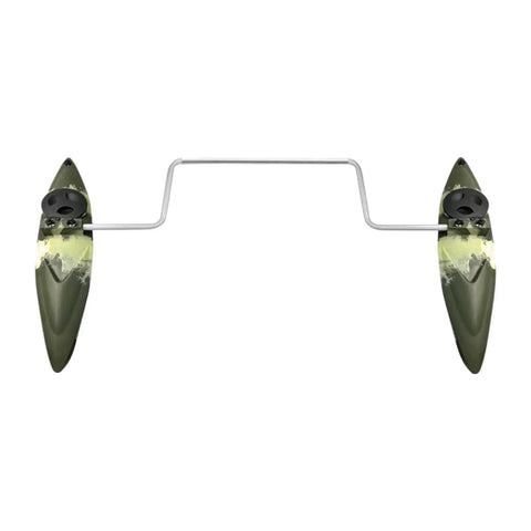 Outrigger Kayak Stabilizers with Side Arm Rods for Fishing Boats and Canoes, adjustable 78cm center tube and 92cm arm lengths, top view