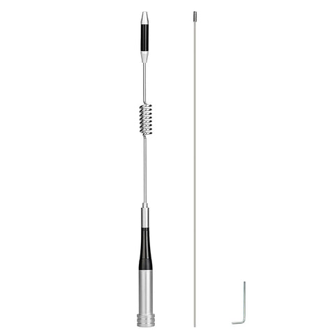 Beefed-Up Dual Band Ham Radio Car Antenna For 136-174MHz And 400-470MHz, 50W Max, 29.5 Inch, PL259 Connector, fully assembled