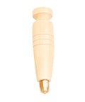 Heavy Duty Two Piece Leather Awl Handle Replacement Set For Handmade Crafts Featuring An Ergonomic Grip, light wood handle with gold tip.