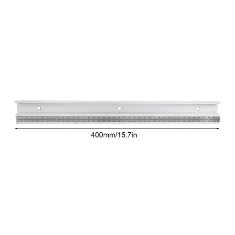T Track Miter Bar Slider Aluminum Alloy Woodworking Guide Rail With Measuring Scale for DIY Projects, 400mm Length