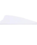 Close-up of white vane from DIY Arrow Fletching Vane Set, 50 Pcs Plastic Arrow Feathers TPU Vanes 2In and 2.5In For Carbon Arrows.