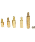 Assorted M3 Brass Nuts And Spacers Kit 180 Piece Set For PCB And Motherboard Assembly Includes Hex Nuts Standoffs Pillars Spacers And Screws Packaged In Clear Plastic Box: brass standoffs and nuts
