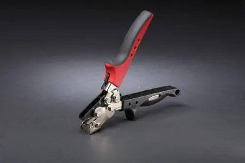 Snap Lock Punch For Gutters With Adjustable Throat Depth From One Quarter Inch To Five Eighths Inch, soft touch handle, silver finish