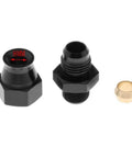 Five Sixteenth Inch Tube To 6A Straight Male Pneumatic Adapter Fitting with black and brass components