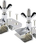 Two Pack Butterfly Frame Hinge Clamp Set For Screen Printing Heavy Duty Zinc Alloy DIY Hobby Tool With Screws shown