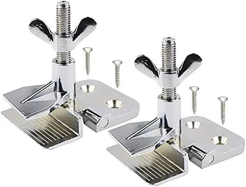 Two Pack Butterfly Frame Hinge Clamp Set For Screen Printing Heavy Duty Zinc Alloy DIY Hobby Tool With Screws shown
