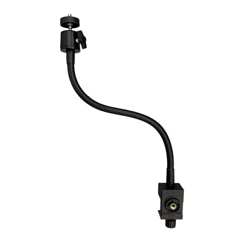 Flex Gooseneck C Clamp with 1/4-20 Threads, 360 Degree Rotation, 17-45mm Grip Range shown on white background