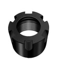 Solid White ER Collet Nut For CNC Milling, Lathe Tool Holder, 20xM24x1.0, top grip with M24 threading and high precision design.