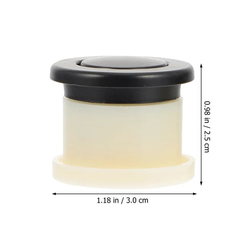 Close-up of a Six Pack Embedded Retractable Spring Knob with zinc alloy, 1.18x0.98 in, for modern furniture renovation and smooth grips.