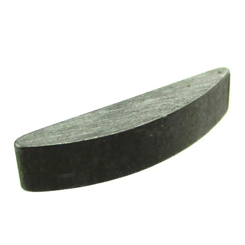 Close-up view of a single 13mm Woodruff key, part of Twenty Pack 13mm Woodruff Keys For GY6 50cc 80cc 139QMB Scooters Taotao Roketa Sunl Jonway Replacement Parts Kit 20 Pieces Fits Chinese Scooter Engines