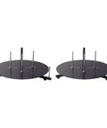 Heavy Duty Sturdy Two Tier Wire Dispenser Rack With Smooth Spinning Aluminum Reels For Electricians Compact Metal Cable Organizer Stand.