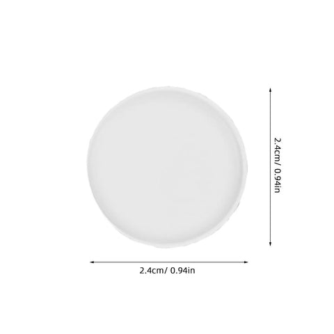 Top view of Anti Slip Furniture Glide Pads For Chairs And Tables With Nail On Design, 2.4cm diameter, white color.