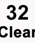 "32 Clear" text image representing the Silicone Chair Leg Protectors Fit 0.9 To 1.29 Inches, 32 Count Slip On Floor Caps.