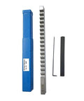 Deadset Reliable HSS Keyway Broach For CNC Machining, includes blue case and broaching tool with precise keyway slots.