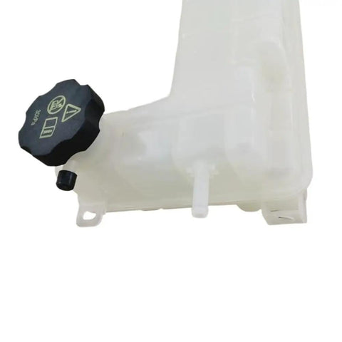 Heavy Duty Auxiliary Coolant Reservoir With Slick Precision Fitment And Beefy Corrosion Resistant Construction For BYD E1 E5 Yuan EV Electric Rides And Daily Commutes, showing cap and connectors.