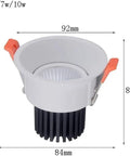 WKNHHL Recessed Lighting Housing Trim Kits Hall Recessed Spotlight Lamp Angle Adjustable Ceiling Downlight Aluminum round trim with dimensions.