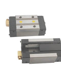 Top view of CDG65B bearing rollers from Four Piece CDG65 106.3 Inch 2700mm Linear Guide Rail Set With Eight CDG65B Square Bearing Rollers.