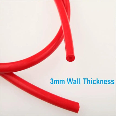 Premium Red Silicone Vacuum Tubing Hose Line Kit 8mm 5 Inch ID For High Performance Cooling And Emission Controls That Look Epic And Last Forever, red hose 3mm wall thickness