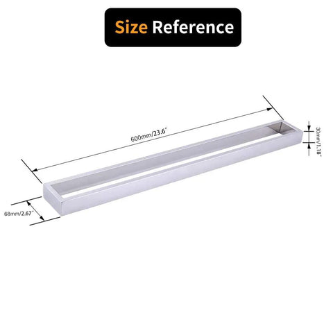 Stainless Steel 24-Inch Towel Bar Wall Mounted Rack For Bathroom Dope Look Premium SUS 304 Polished Finish size dimensions
