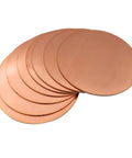 Pure Copper Round Plate And Heavy Duty Circle Washer For Cnc Machining And Fabrication Hella Conductive Straight Up Premium For Metal Processing And Welding Projects One Point Two Millimeter Thick By Three Hundred Millimeter Wide stacked copper washers