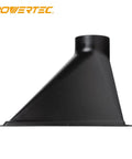 Side view of Big Gulp Dust Hood For Woodworking Dust Collection With 13 X 16 Inch Opening Plastic Dust Hood Attachment