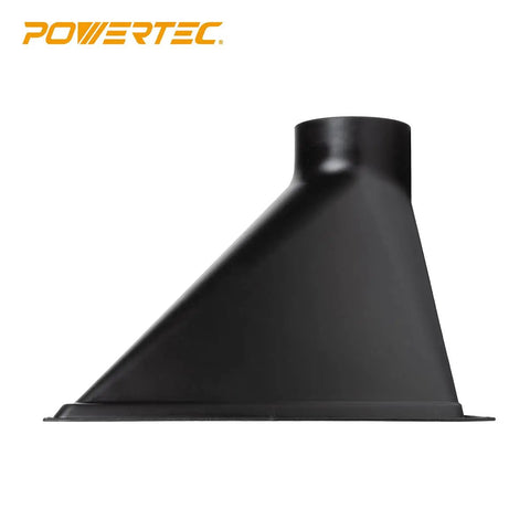 Side view of Big Gulp Dust Hood For Woodworking Dust Collection With 13 X 16 Inch Opening Plastic Dust Hood Attachment