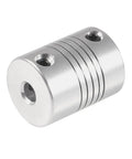 5 Pack Flexible Couplings 5mm To 8mm For NEMA 17 Stepper Motors in 3D printers, aluminum alloy, shown in close-up view.