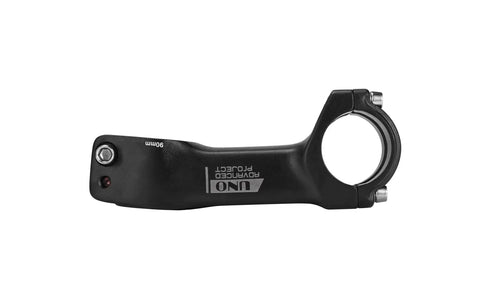 Lightweight 31.8mm MTB Handlebar Stem With -7 Degree Angled Rise Fits 31.8mm Bars And 28.6mm Steerer, 90mm Length, Black