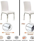 Comparison of metal chair legs with and without plastic plugs, showing the benefits of 8 Pack 2 Inch Square Plastic Plugs For Square Tubing Posts With Inside Diameter 1.85 To 1.90 Inches, Heavy Duty End Caps For 2x2 Inch Tubing, Flexible Retaining Ridges For Secure Fit.