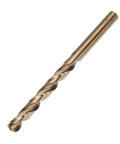 Pro Grade M35 Cobalt Drill Bit Kit With 19 Precision Pieces Spanning One To Ten Millimeters drill bit close-up view, durable design for steel and wood.
