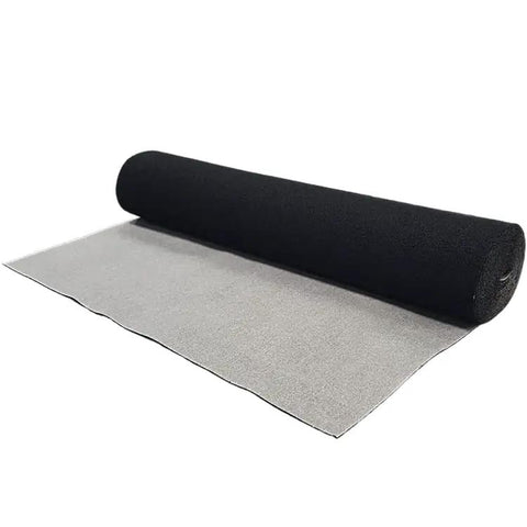 Top Shelf Impact Reducing Sound Blocking Flooring Underlayment For Laminate And Engineered Hardwood, 3.5mm thick roll, recycled rubber material.