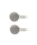 Two JESSINIE FSR402 18mm white round force sensors with silver leads