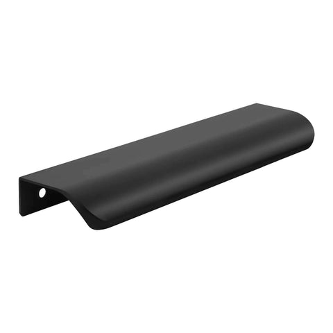 Premium Matte Black Cabinet Handles And Finger Pulls For Kitchen Cupboards 5 Inch Aluminum Alloy Drawer Grips Built Like A Tank flat handle close-up