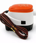 06 Series Automatic Submersible Bilge Pump 750 GPH 12V Three Quarter Inch Outlet Easy Install With Auto Float Switch side view