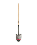 Pro Grade Round Point Shovel With Extended Socket For Maximum Strength And Durability 48 Inch Wood Handle Heavy Duty Digging Tool
