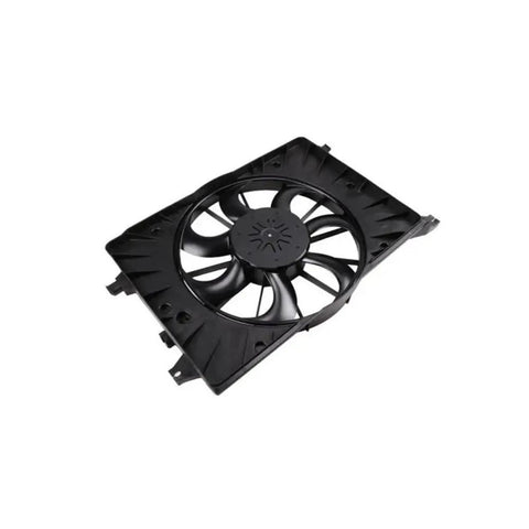High Output Radiator Cooling Fan Compatible For Chevrolet Bolt EV 2017 To 2020, black fan assembly with dual ball bearing motor.