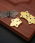 Antique Bronze Gold Flower Metal Butt Hinges For Cabinets And Jewelry Boxes 57 By 31mm Six Hole Door Drawer Hinge Set Display