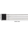 40 Pieces Linear Hall Effect Sensor Chips Magnetic Detector Replacement for Industrial Motor Control and Scientific Magnetic Material Analysis, Pro Grade Hall Sensor Array for Accurate Magnetic Detection, black 3-pin chip with leads, 1.6cm x 0.4cm