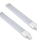 2 Pack 7W GX23 LED Plug And Play Light Bulb For Low Profile Fixtures, 6000K Daylight White, side view of slim design