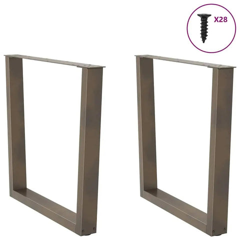 Beefy Adjustable Dining Table Legs Set With V Shaped Steel Supports For Tables And Desks, Durable Powder Coated 80 Cm Height, Pack Of 2