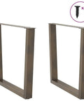 Adjustable V Shaped Dining Table Legs Set In Powder Coated Steel 80 Cm Tall With Roughly 72 To 73 Cm Adjustable Range Pack Of 2