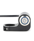 Ride Ready 22mm Stainless Steel Motorcycle Spot Light Switch with Blue Indicator Light, side view