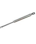 Built Like A Tank 316 Stainless Steel Gas Strut With Smooth Soft Close Dampers For Cabinet Hatches And Heavy Storage Doors Premium Eyelet Joint Hydraulic Lift Made In The Usa, side view of gas strut.