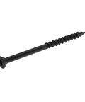 Heavy Duty Exterior Deck Screws With Bugle Head And Star Drive For Treated Lumber Projects Black Coated Finish close-up view of screw