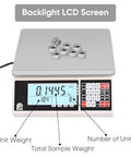 Go To High Precision 30 Kg Digital Counting Scale With 0.5 g Readout For Parts And Coins, showing LCD, weights displayed