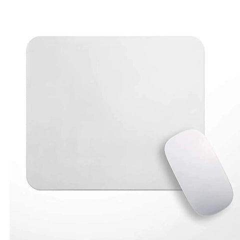 Sublimation Blank White Square Mouse Pads 9.4 x 7.8 x 0.12 Inches 3mm Thick for Heat Transfer Printing with mouse on top