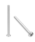 Premium M6x80mm Machine Screws Made From Dang Tough 304 Stainless Steel with smooth pan heads and Phillips slots.