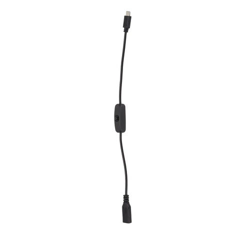 Workhorse Usb Type C Power Extension Cable Male To Female Plug With Integrated On Off Switch For Phones Chargers And Tech Gear 30 Cm PVC shielded cable with switch.